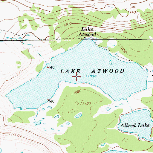 Topographic Map of Lake Atwood, UT