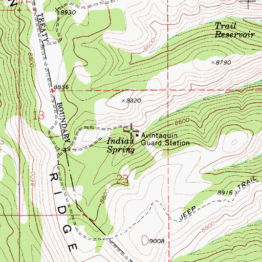 Topographic Map of Avintaquin Guard Station, UT