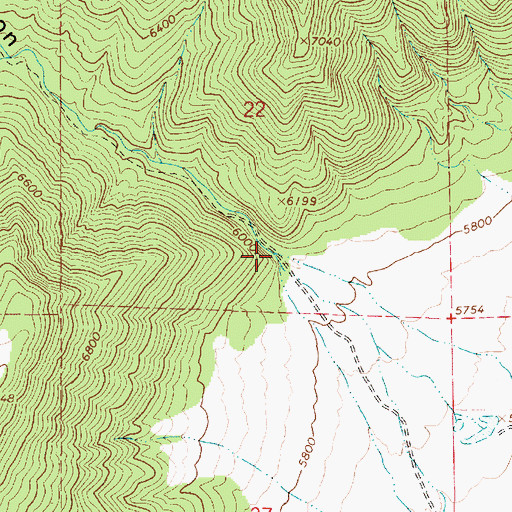 Topographic Map of Ax Handle Canyon, UT