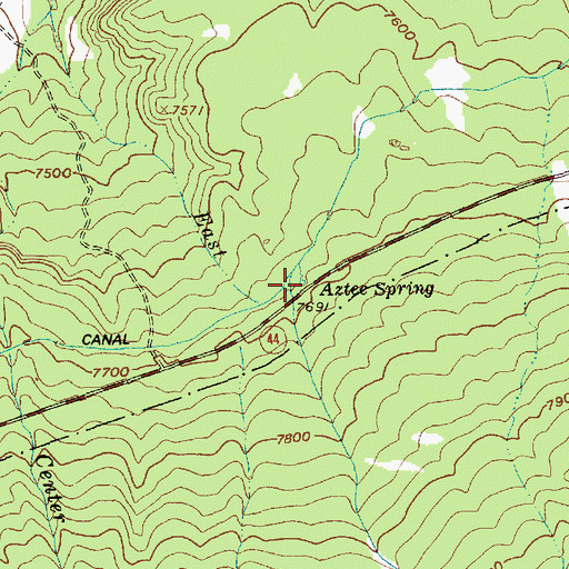 Topographic Map of Aztec Spring, UT