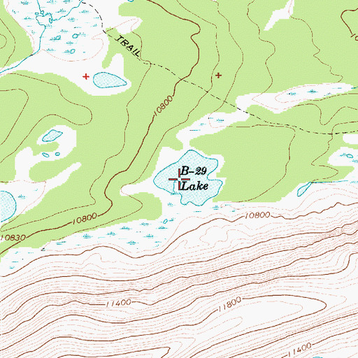 Topographic Map of B-29 Lake, UT