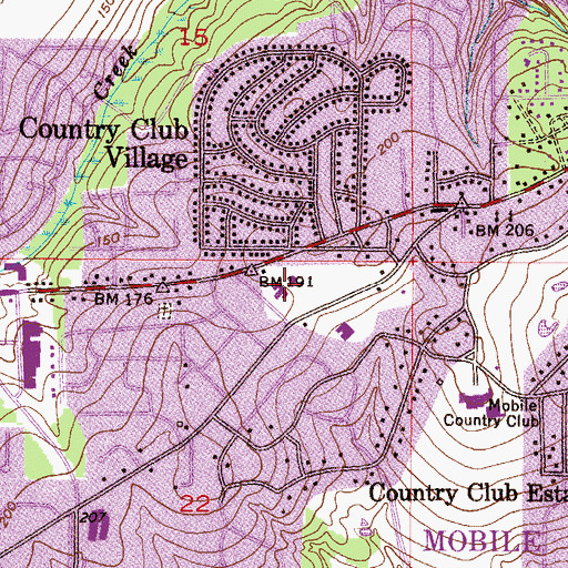 Topographic Map of Spring Hill Presbyterian Church, AL