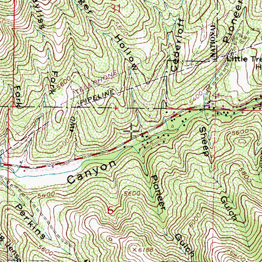 Topographic Map of Badger Hollow, UT
