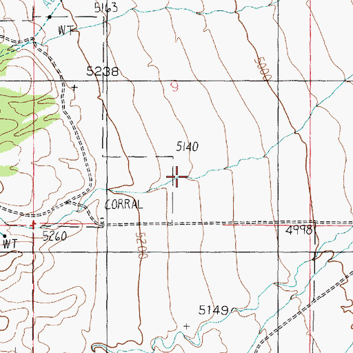 Topographic Map of Baker Canyon, UT