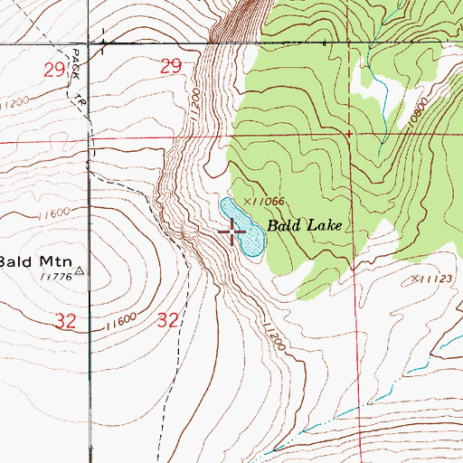 Topographic Map of Bald Lake, UT