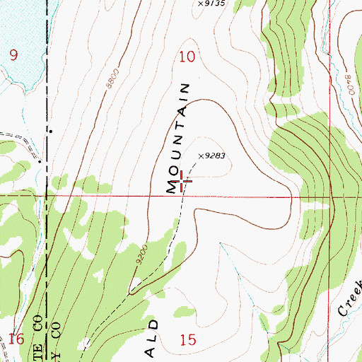 Topographic Map of Bald Mountain, UT