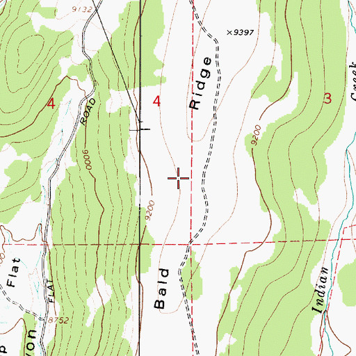 Topographic Map of Bald Ridge, UT