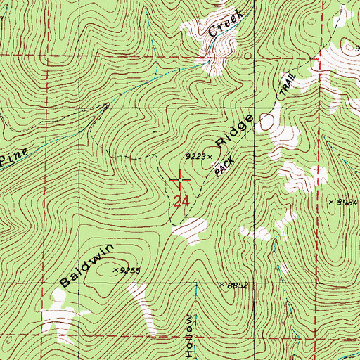 Topographic Map of Baldwin Ridge, UT