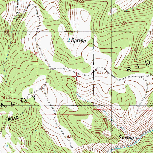 Topographic Map of Baldy Ridge, UT