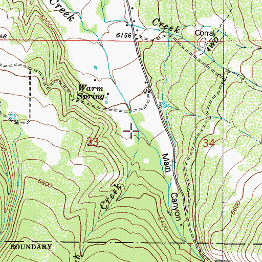 Topographic Map of Balsam Creek, UT