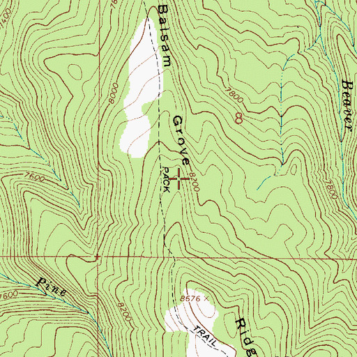Topographic Map of Balsam Grove Ridge, UT
