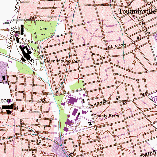 Topographic Map of Stanton Road Elementary School, AL