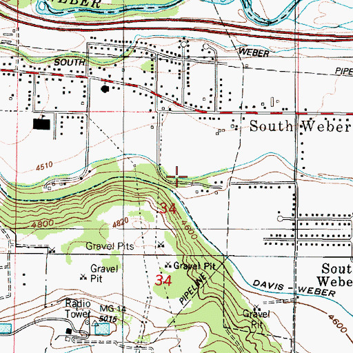 Topographic Map of Bambrough Canal, UT