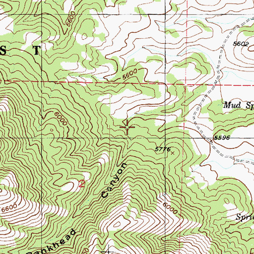 Topographic Map of Bankhead Canyon, UT