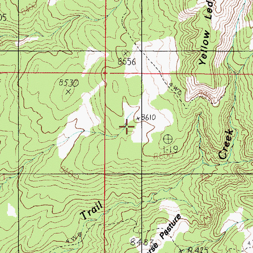 Topographic Map of Bare Spot, UT