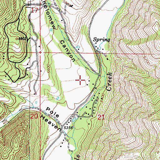 Topographic Map of Bartholomew Canyon, UT