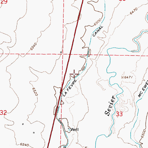Topographic Map of Barton Tebbs LaFevre Canal, UT