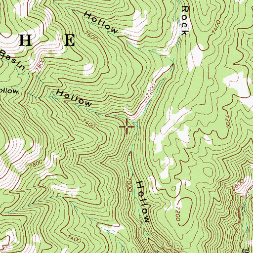 Topographic Map of Basin Hollow, UT