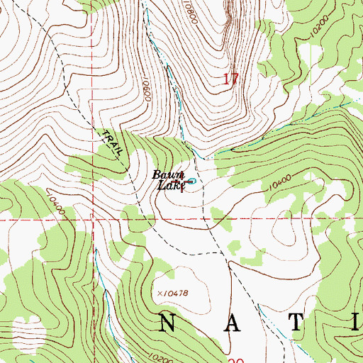 Topographic Map of Baum Lake, UT