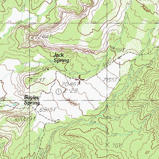 Topographic Map of Bayles Ranch, UT