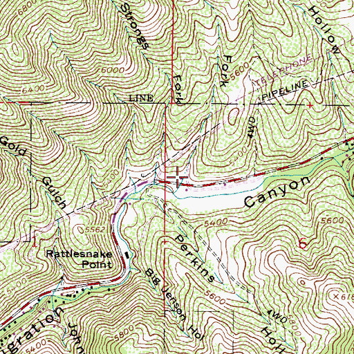 Topographic Map of Bayliss Fork, UT