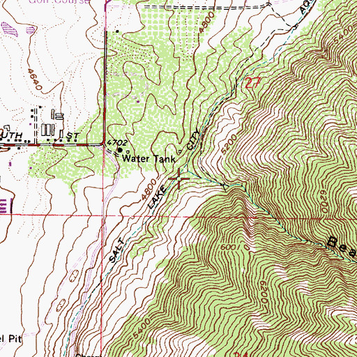 Topographic Map of Bear Canyon, UT