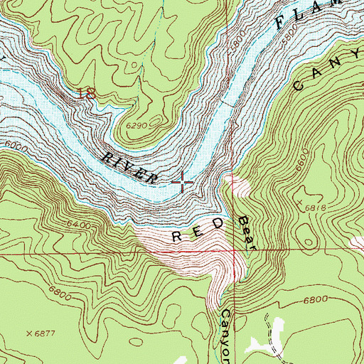 Topographic Map of Bear Canyon, UT