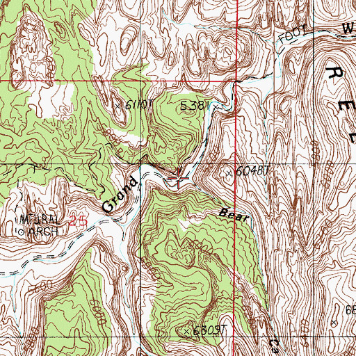 Topographic Map of Bear Canyon, UT