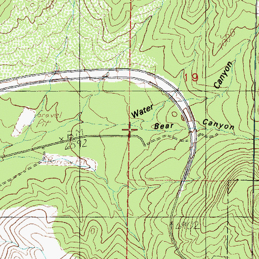 Topographic Map of Bear Canyon, UT