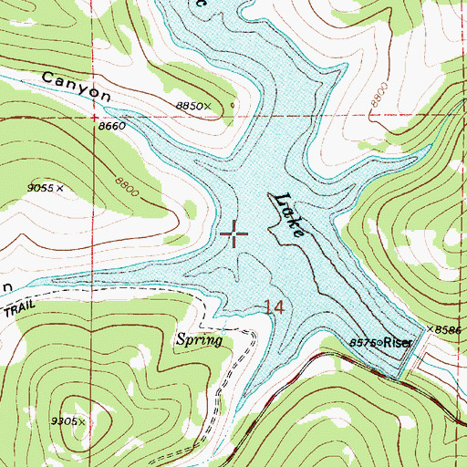 Topographic Map of Bear Canyon, UT
