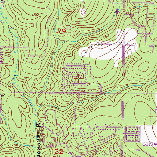 Topographic Map of Sugar Creek, AL