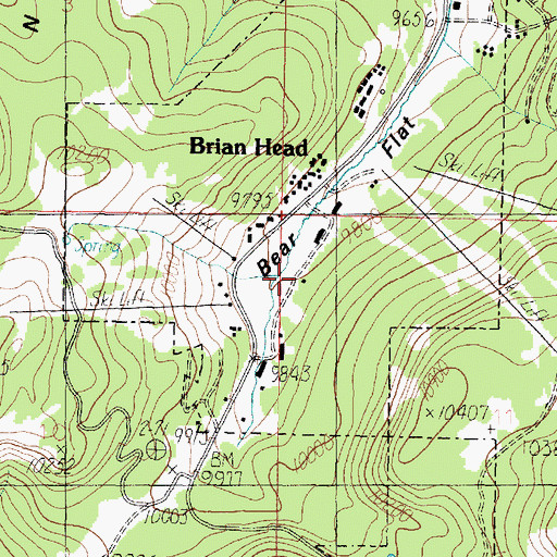 Topographic Map of Bear Flat, UT