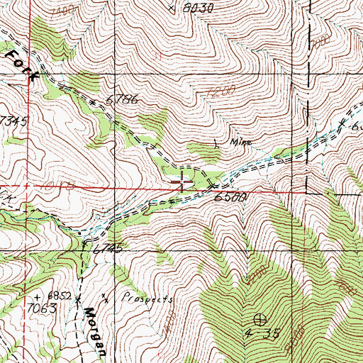 Topographic Map of Bear Fork, UT