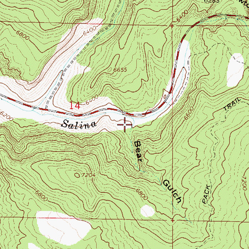 Topographic Map of Bear Gulch, UT