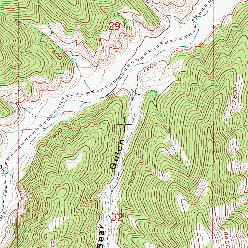 Topographic Map of Bear Gulch, UT