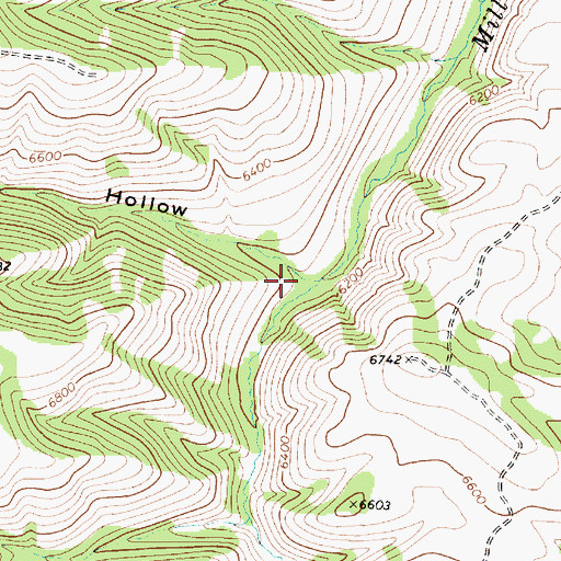 Topographic Map of Bear Hollow, UT