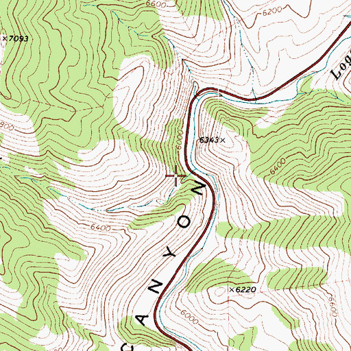 Topographic Map of Bear Hollow, UT