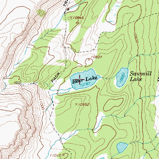 Topographic Map of Bear Lake, UT