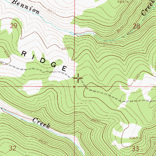 Topographic Map of Bear Ridge, UT