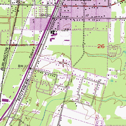 Topographic Map of Sunlight Missionary Baptist Church, AL