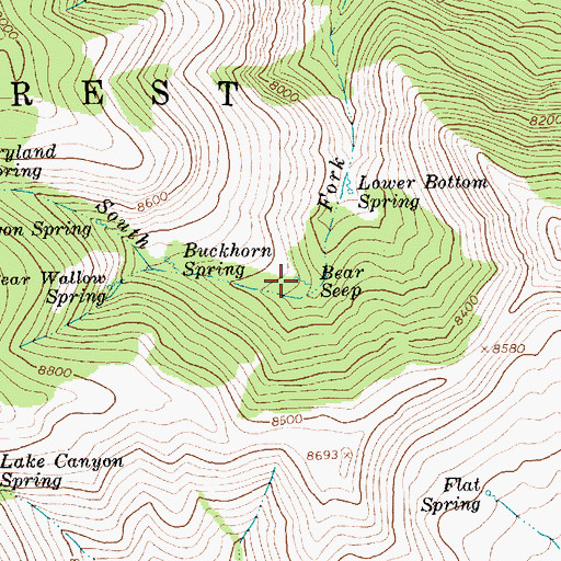 Topographic Map of Bear Seep, UT