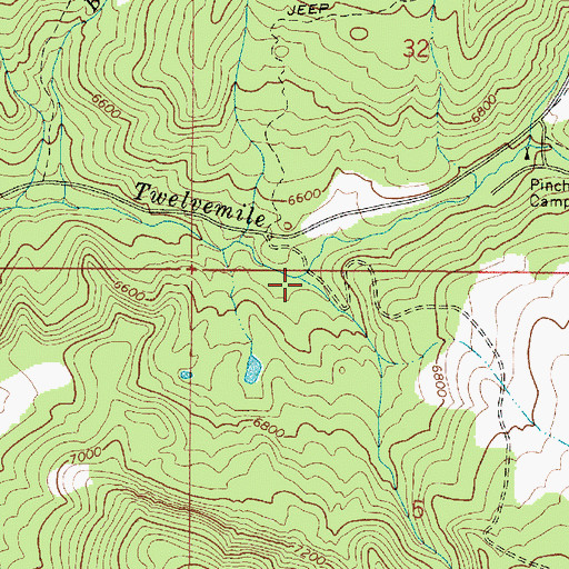 Topographic Map of Beaver Creek, UT