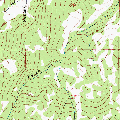 Topographic Map of Beaver Creek, UT