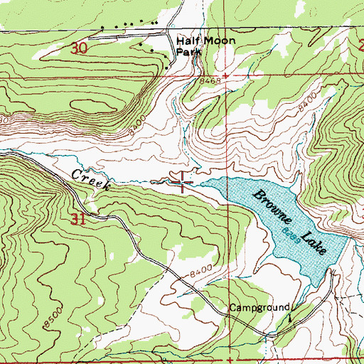 Topographic Map of Beaver Creek, UT
