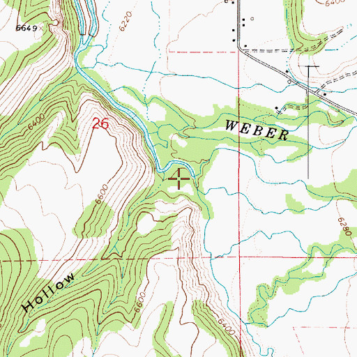 Topographic Map of Beaver Creek, UT