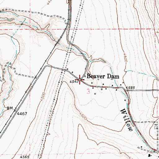 Topographic Map of Beaver Dam, UT