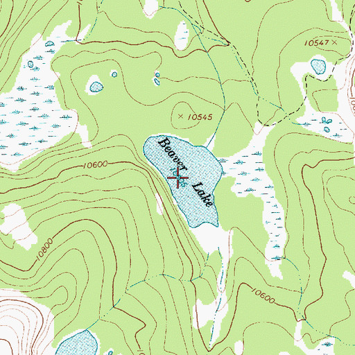 Topographic Map of Beaver Lake, UT