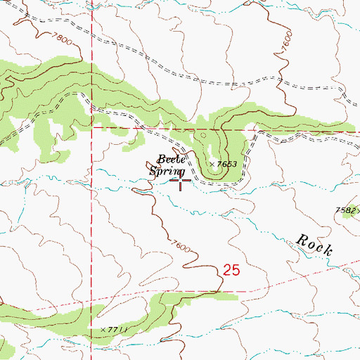 Topographic Map of Beebe Spring, UT