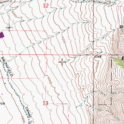 Topographic Map of Beef Hollow, UT