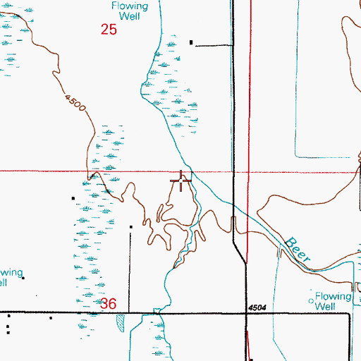 Topographic Map of Beer Creek, UT